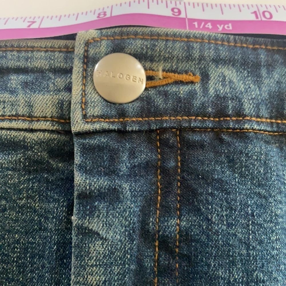 Halogen Mini Skirt Women's 12 Blue High Rise Stretch Casual Summer Y2K - Picture 7 of 11